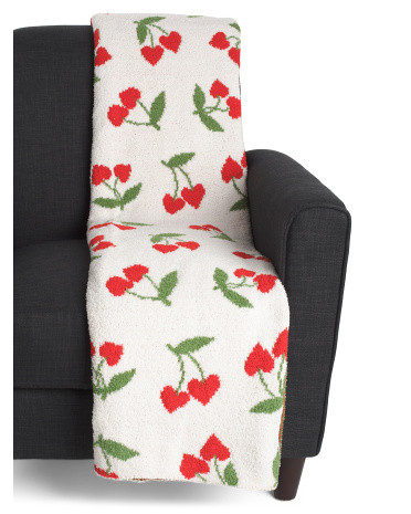 Cherry Cozy Knit Throw | TJ Maxx
