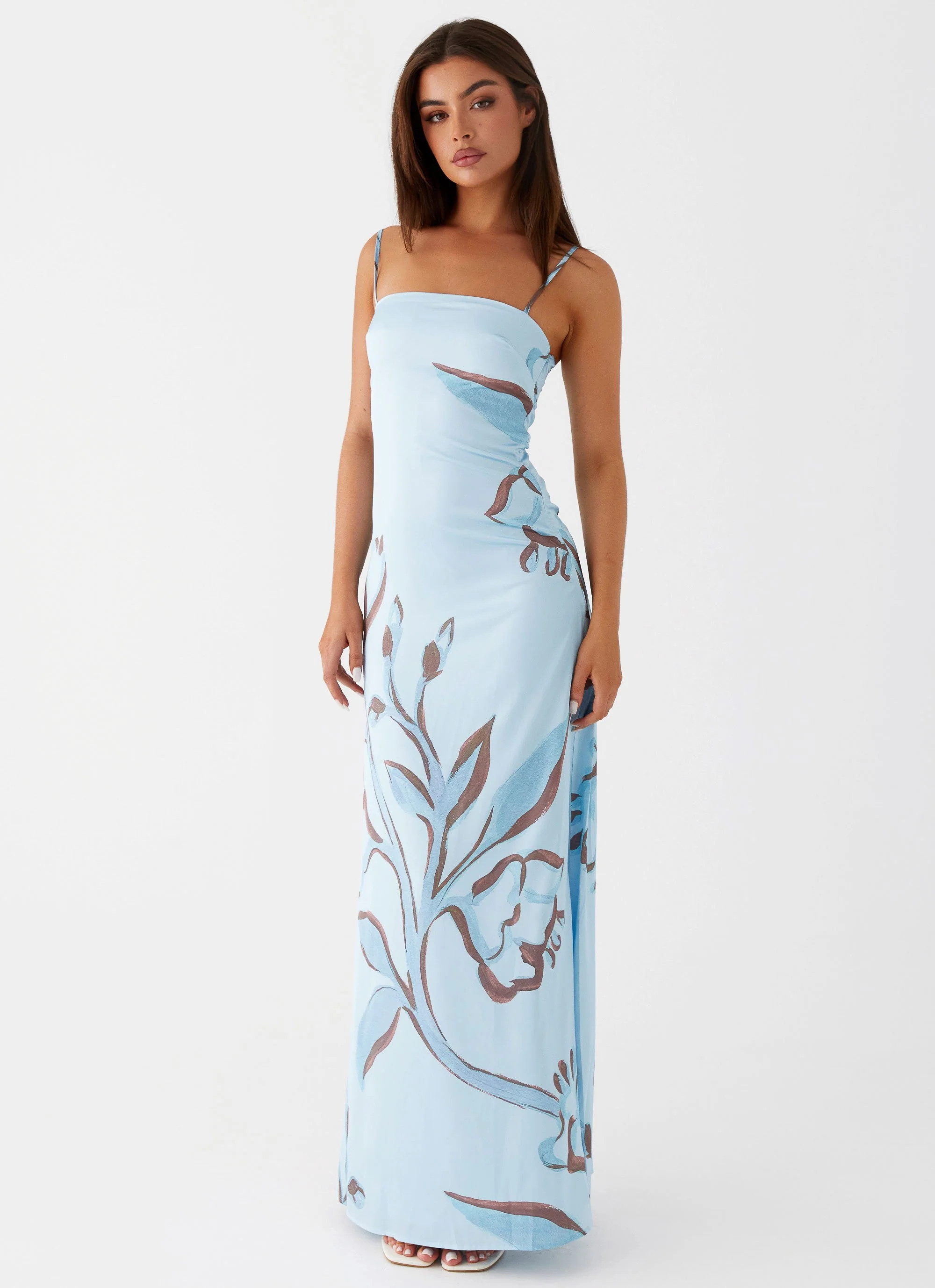 Aster Bloom Maxi Dress - Blue Floral | Peppermayo (Global)
