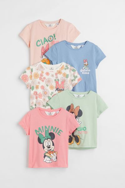 5-pack Printed Jersey Tops | H&M (US + CA)