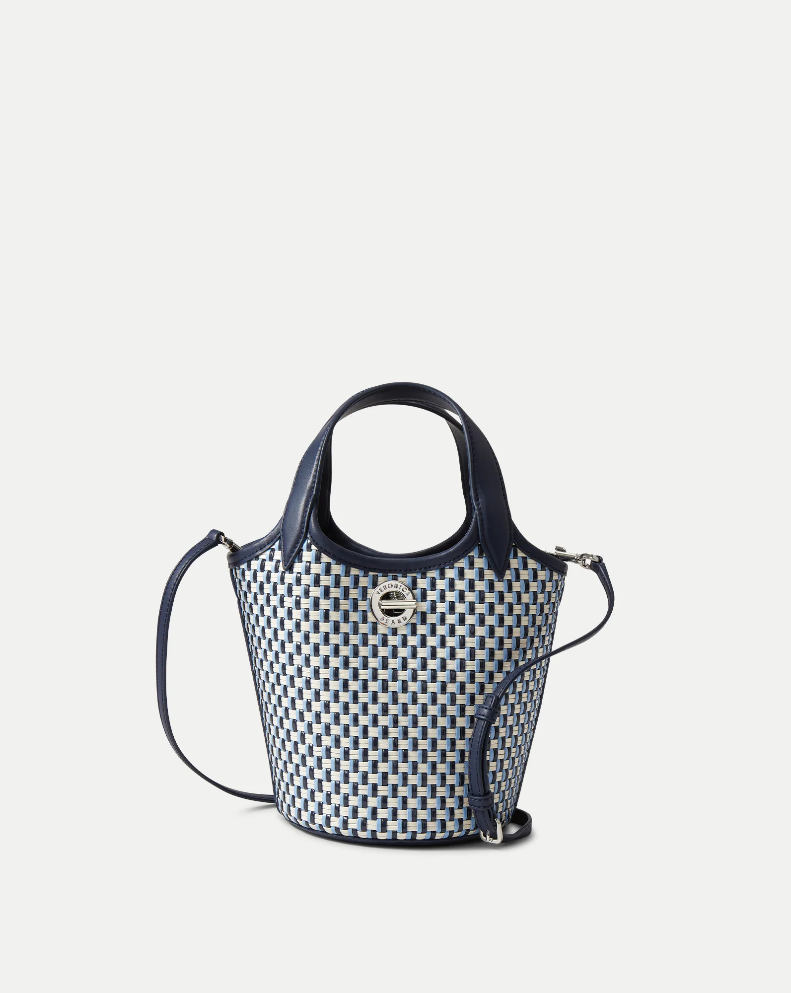 Anchor Woven Top-Handle Bag in Navy Multi | Veronica Beard | Veronica Beard