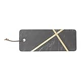Bloomingville Modern Black Marble Brass Inlay Cutting Board, 16" x 6" | Amazon (US)