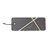 Bloomingville Modern Black Marble Brass Inlay Cutting Board, 16" x 6" | Amazon (US)