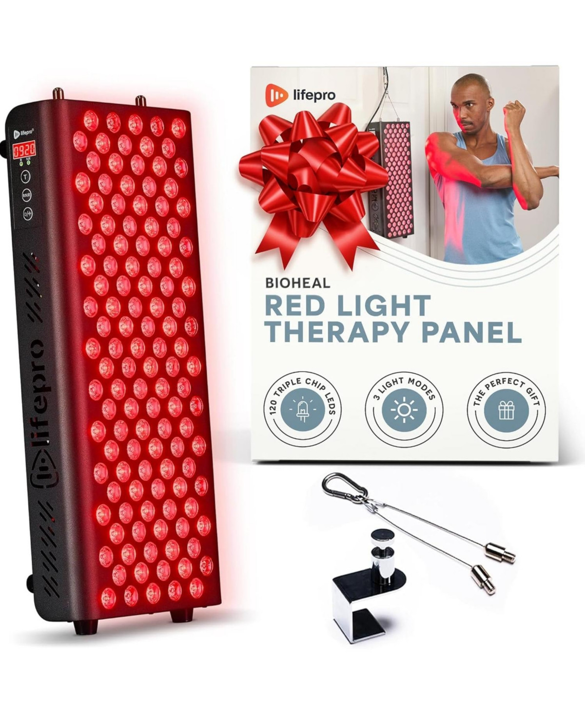 LifePro Red Light Therapy Panel for Face and Body – Near Infrared Light Device for Relaxation and Wellness, Portable and Stable Design - Black | Macy's
