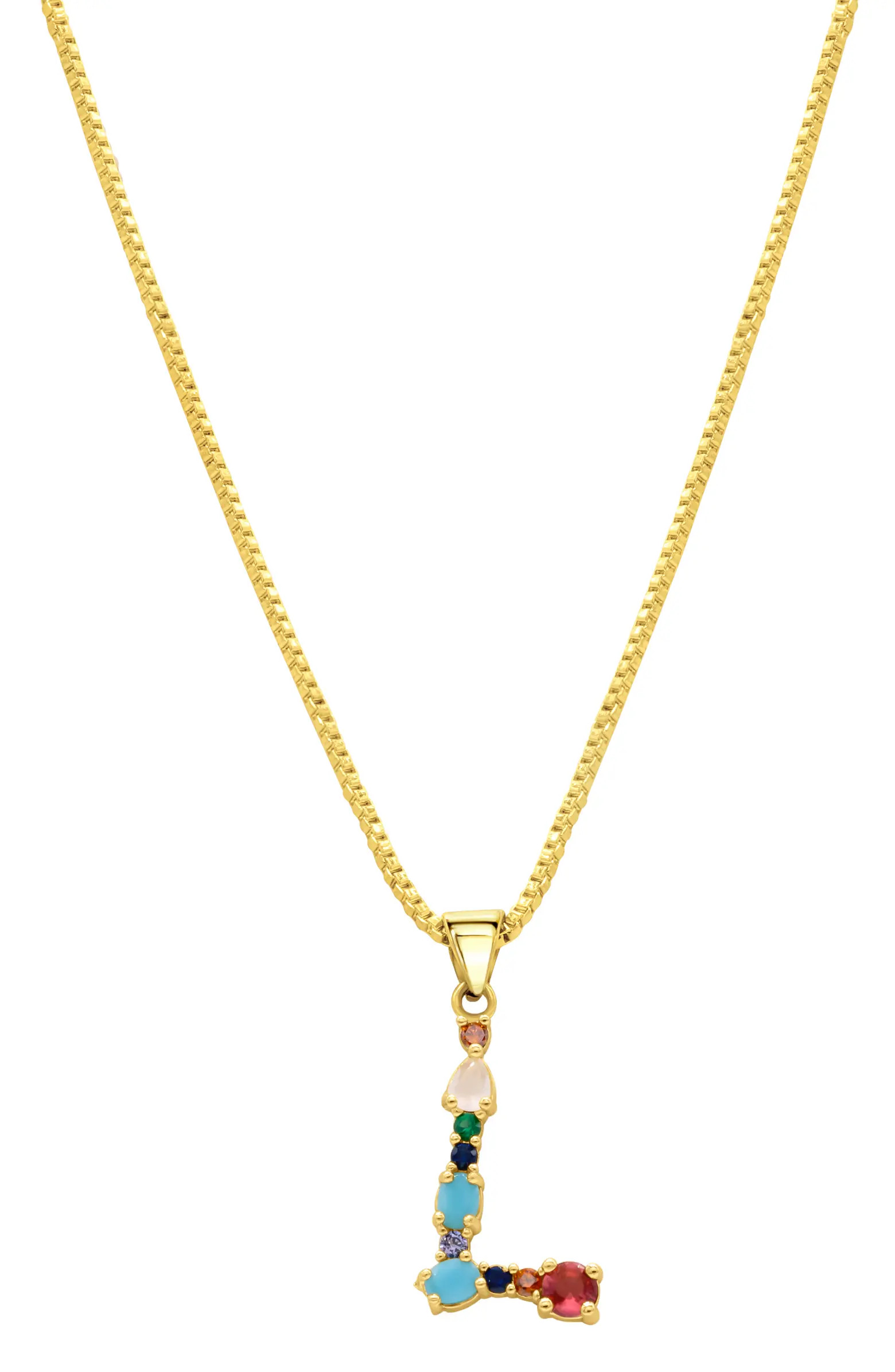 CZ Initial Pendant Necklace | Nordstrom Rack