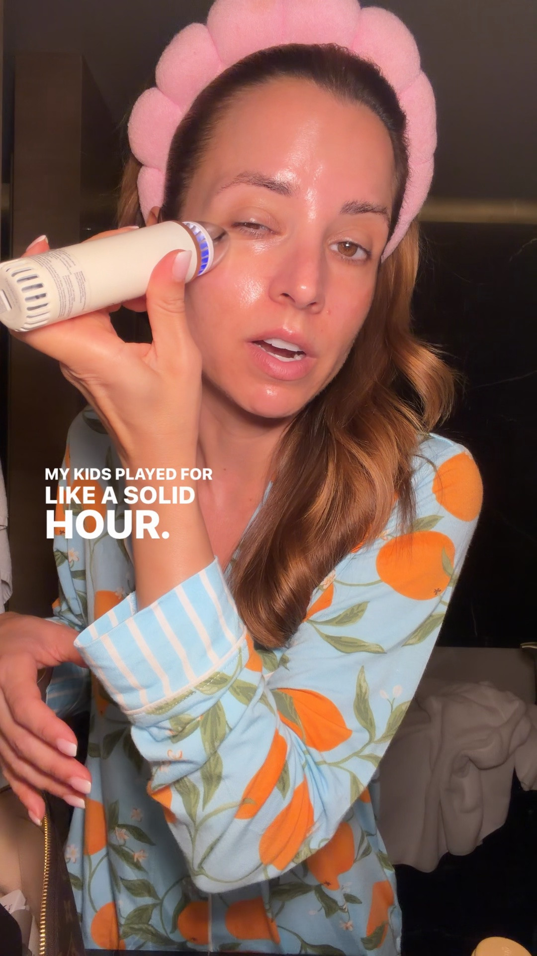 Good morning from Geneva! I love this cold depuffing wand! I use this in the mornings to depuff my face! Travel essentials. Beauty must-haves. Orange print pajamas in XS. Could size down if in-between sizes.

#LTKgrwm #LTKmorningroutine #LTKselfcare