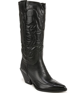 Sam Edelman James Leather Tall Western Boots | Dillard's | Dillard's