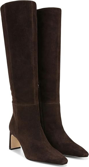 Burgundy Knee High Boots for Women Square Toe Chunky Heeled Boots Fall Dress Elastic Tall Boots w... | Amazon (US)