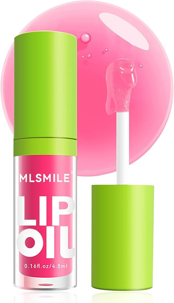 Hydrating Lip Glow Oil-1Pcs Tinted Plumping Lip Oil Gloss, Fat Oil Lip Gloss,Big Brush Head lip g... | Amazon (US)