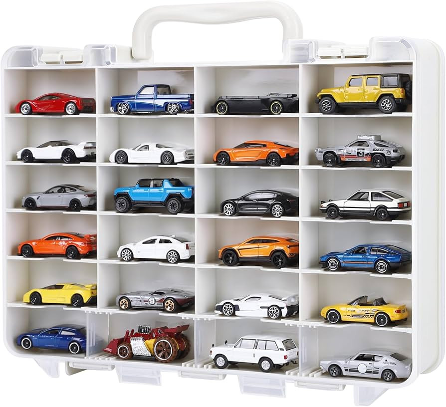 Storage Case for Hot Wheels - Carrying Display Case for 1/64 Scale Toy Cars, 48-Slot Double-Sided... | Amazon (US)