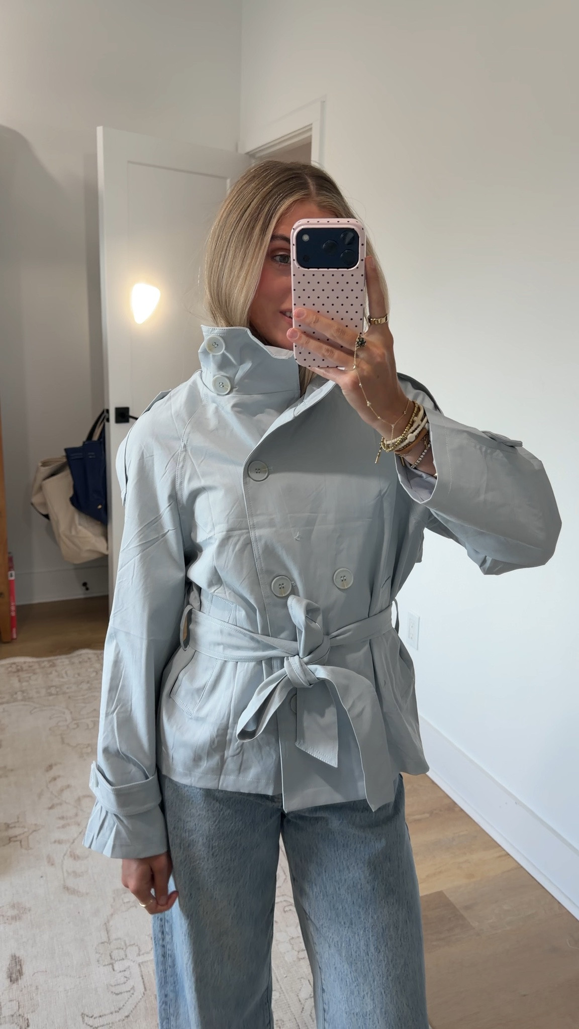 Amazon size small Women's Cropped Trench Coat Double Breasted Short Jacket High Collar Fall Winter Coats Trendy Outfit with Belt

#LTKootd #LTKSeasonal #LTKSaleAlert