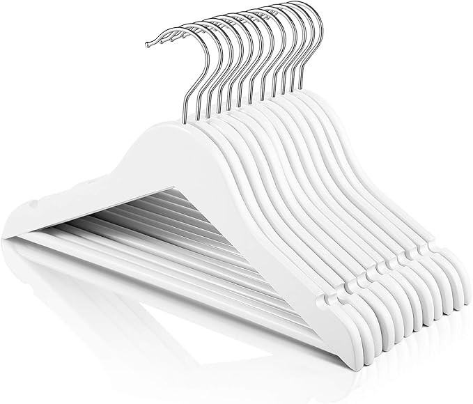 HOUSE DAY Wooden Childrens Hangers Kids Hangers,(20 Pack) Wood Baby Hangers Nursery Hangers, 360... | Amazon (US)
