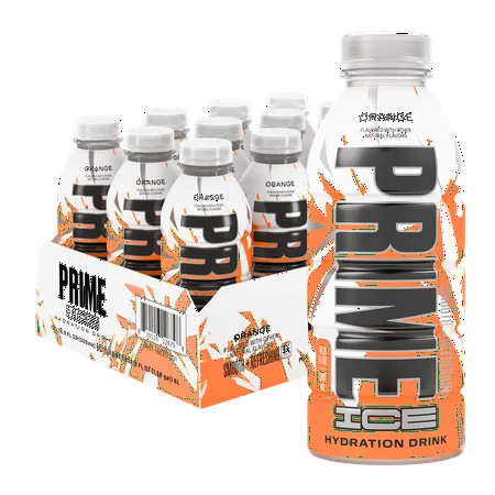 Prime Ice Hydration Sports Drink, Orange, 16.9 fl oz, 12 Pack, Bottles | Walmart (US)