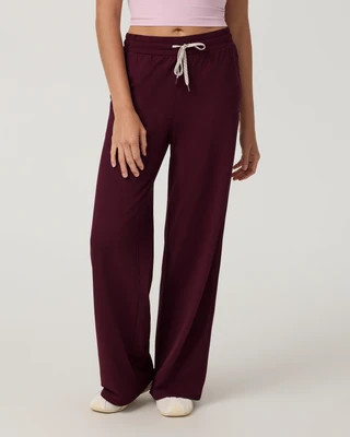 Vuori Halo Essential Wideleg Pants | Cherry Noir | XXS | Vuori Clothing (US & Canada)