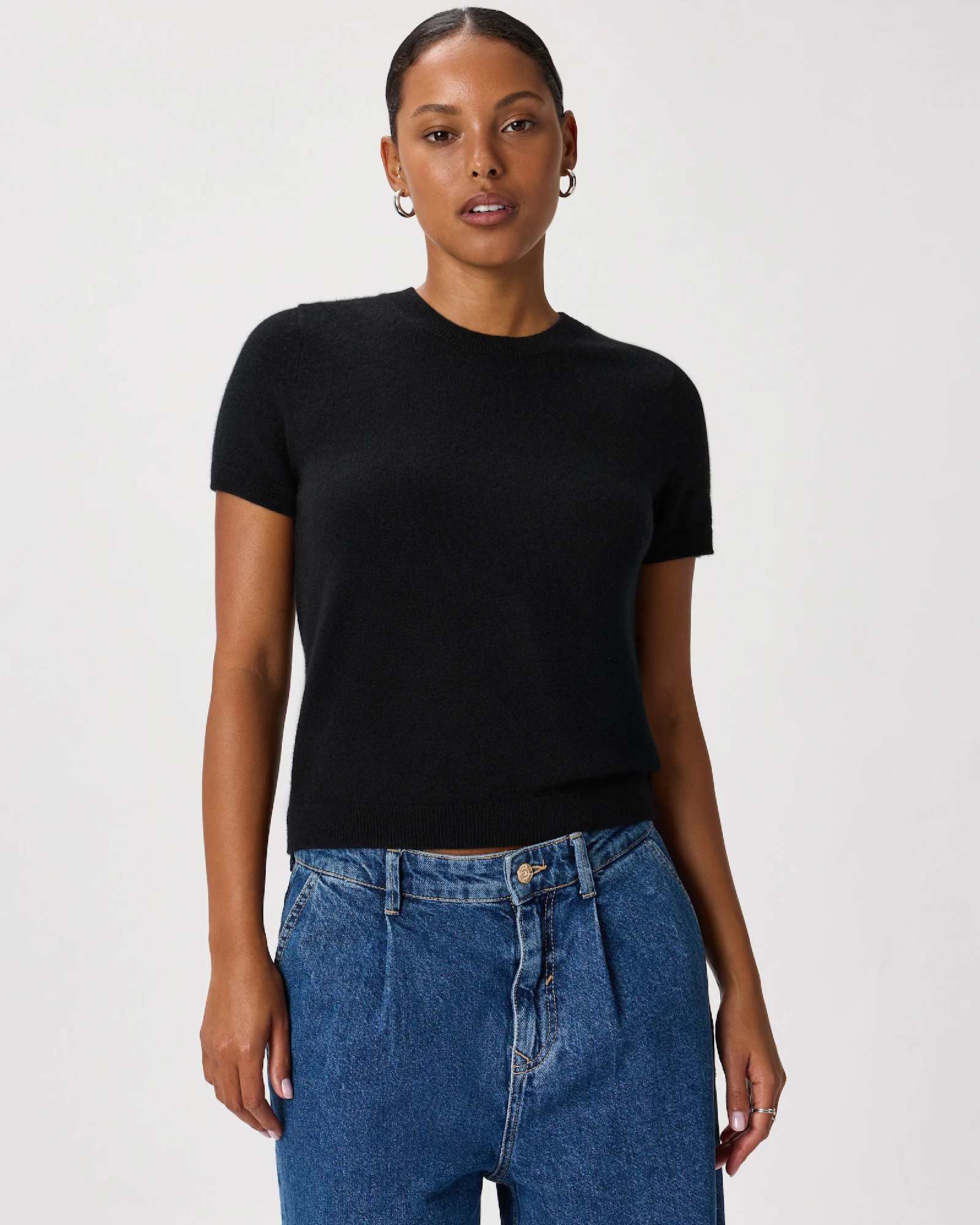 Cashmere Tee | Quince in Black | Quince