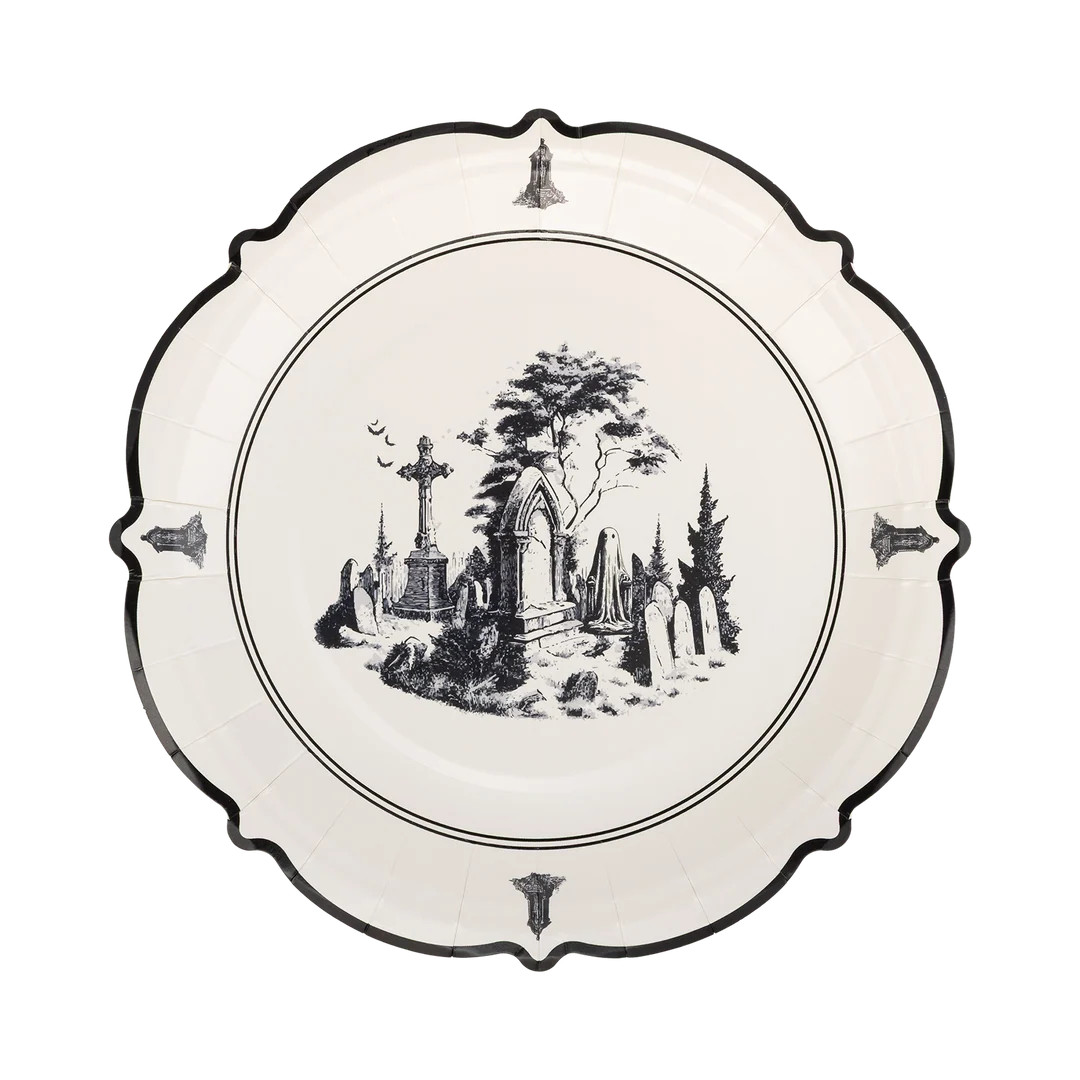 Halloween Scenes 9" Plate Set (9 plates) | My Mind's Eye