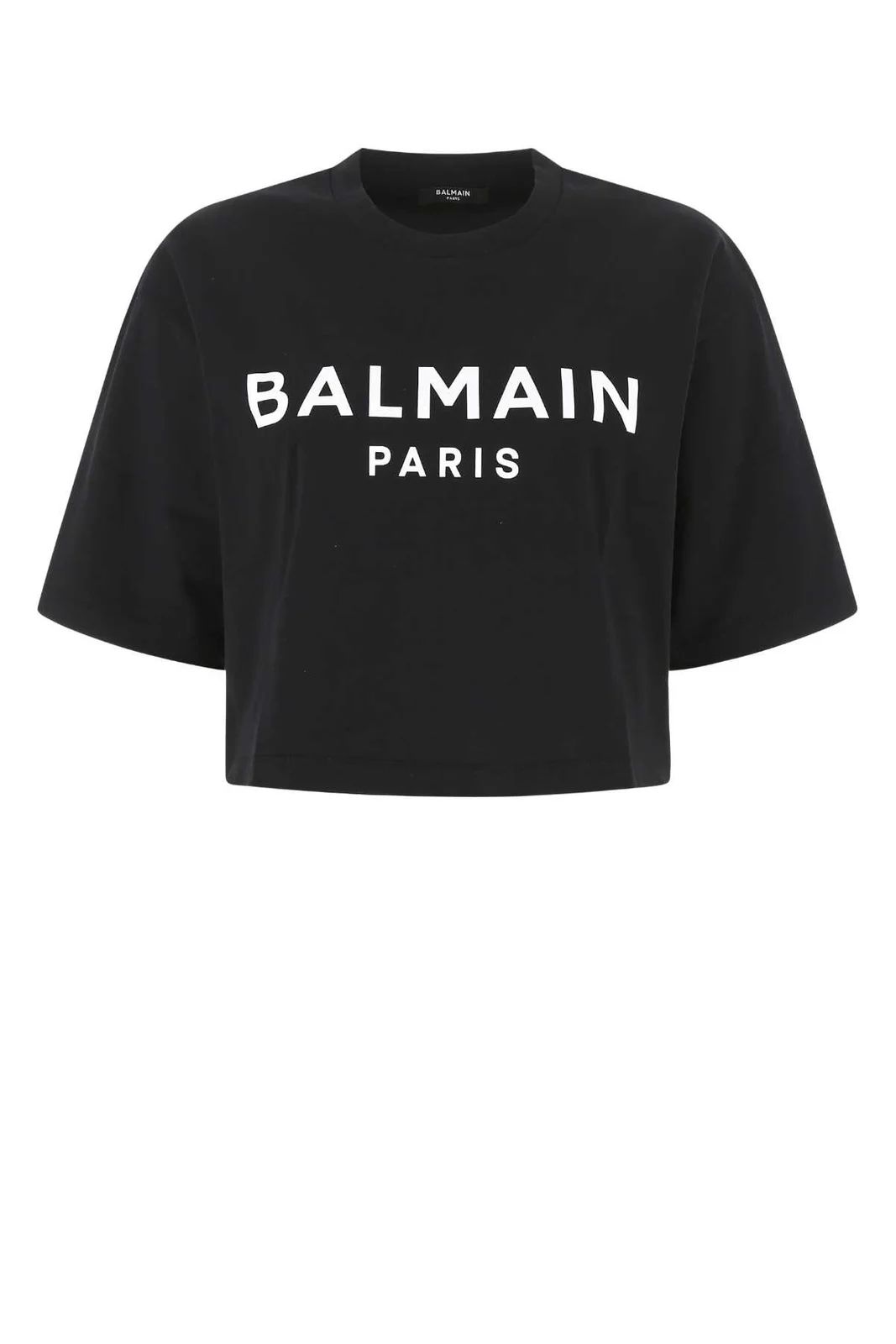 Balmain Logo Printed Cropped T-Shirt | Cettire Global
