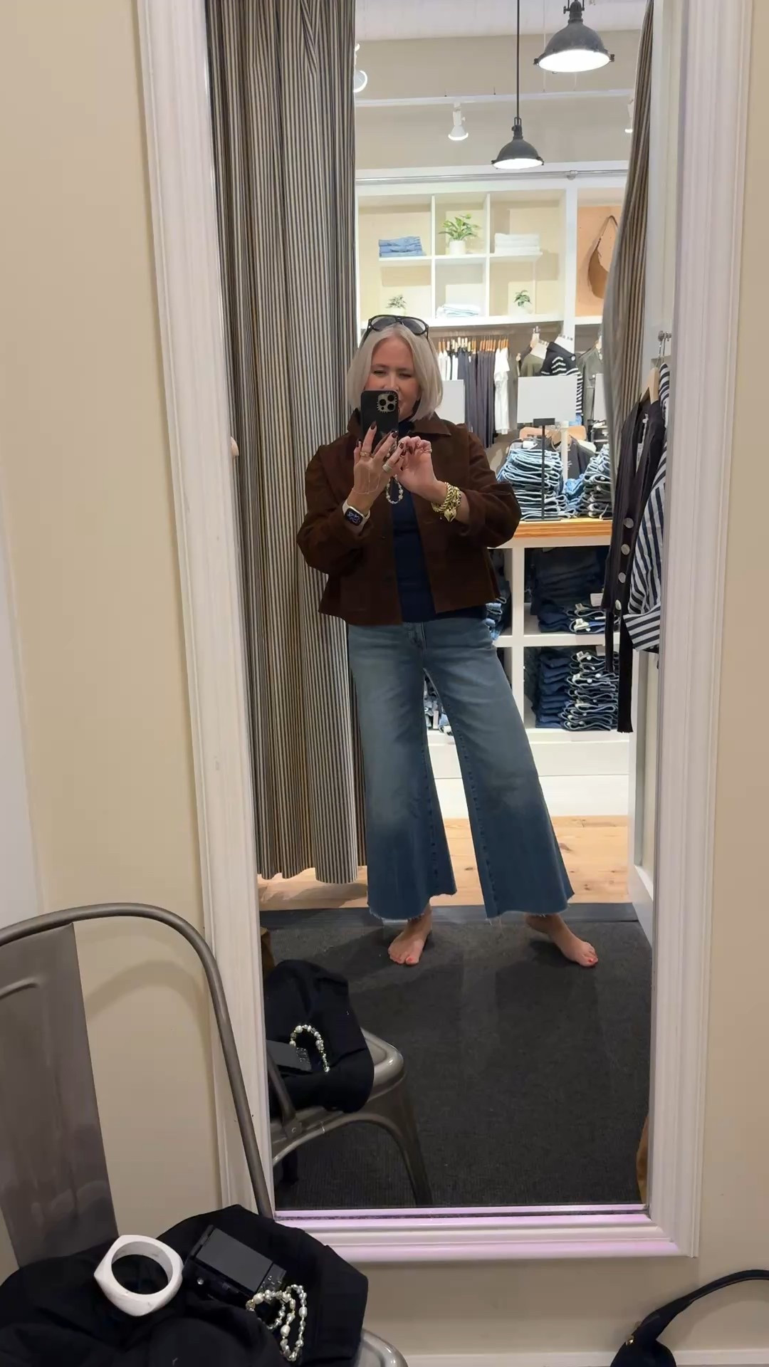 The most gorgeous suede jacket size medium. 
Jeans size 28

Suede bags all 30% off site wide 

#LTKSeasonal #LTKFallSale