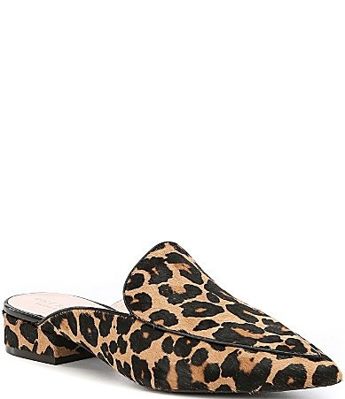 Cole Haan Piper Leopard Print Calf Hair Loafer Mules - 9.5 | Dillard's