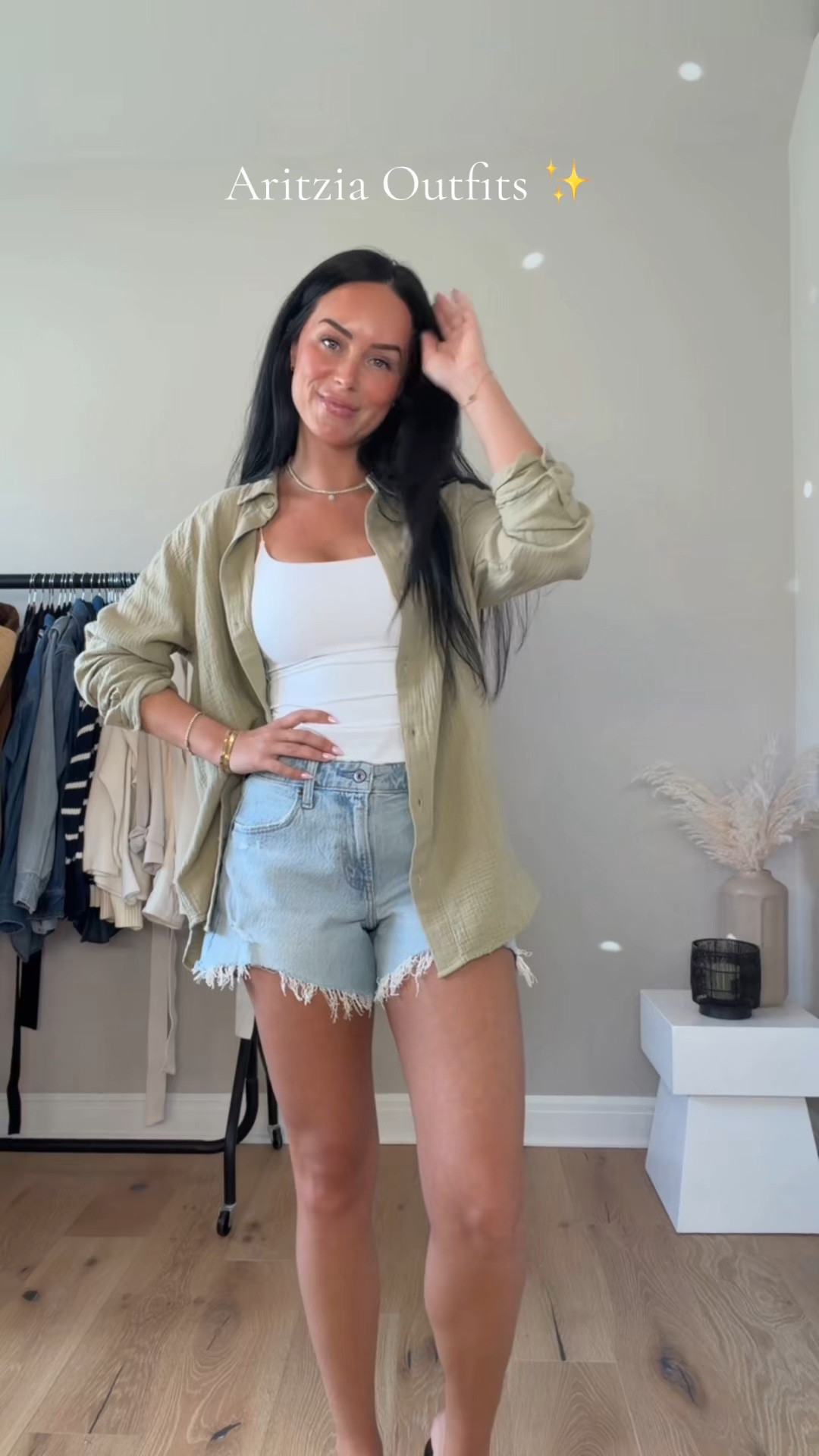 One thing about me I need my outfits to work for multiple occasions. So I picked pieces that can be styled casually for daytime then easily elevated for night with heels, jewelry, and a different bag. ✨👙👡☀️✈️

 @Aritzia  #aritziapartner
My Sizing 5'7, 145lbs, 32dd