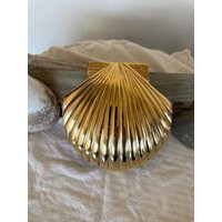 Large Solid Brass Sea Shell Door Knocker | Nautical Doorknocker Scallop Beach House Ocean Home Decor | Etsy (US)
