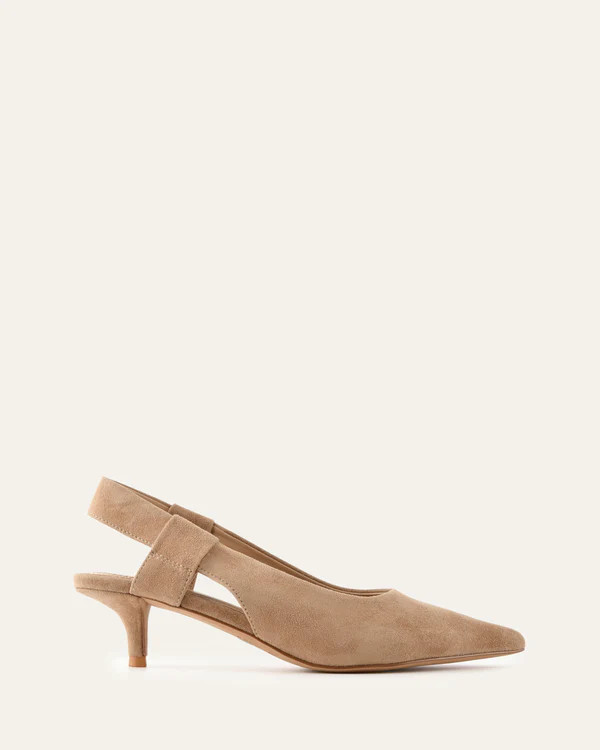ROSA LOW HEELS LATTE SUEDE | Jo Mercer (AU)