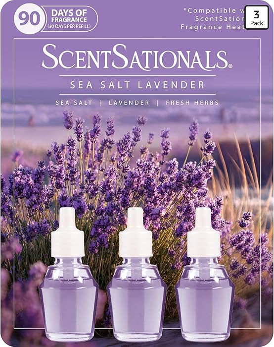 ScentSationals Sea Salt Lavender Fragrance Oil Plug In Air Freshener Refills 3-Pack - Works with ... | Amazon (US)