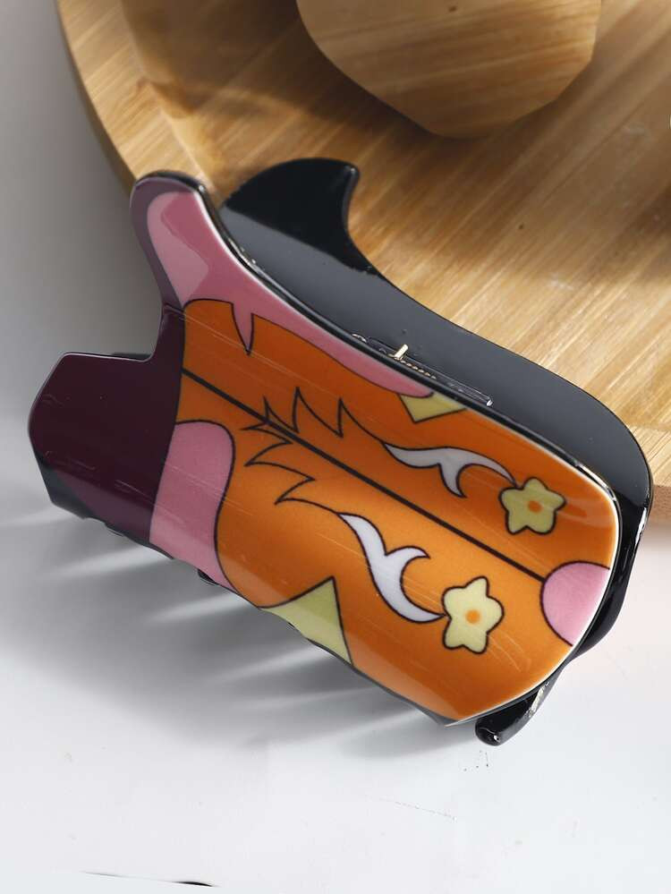 Floral Pattern Boots Design Hair Claw | SHEIN