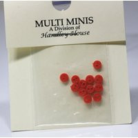 Dollhouse Miniature Set Of 10 Miniature Doll Red Buttons | Etsy (US)