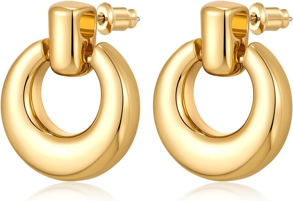 VEDAIM Big Disc Drop Earrings Multiple Styles Geometric Drop Dangle Earrings | Amazon (US)