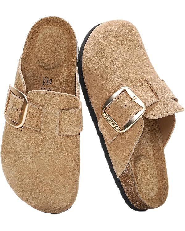 Project Cloud 100% Genuine Leather Clogs for Women Shoes - Memory Foam Insole, Non-Slip & Natural... | Amazon (US)
