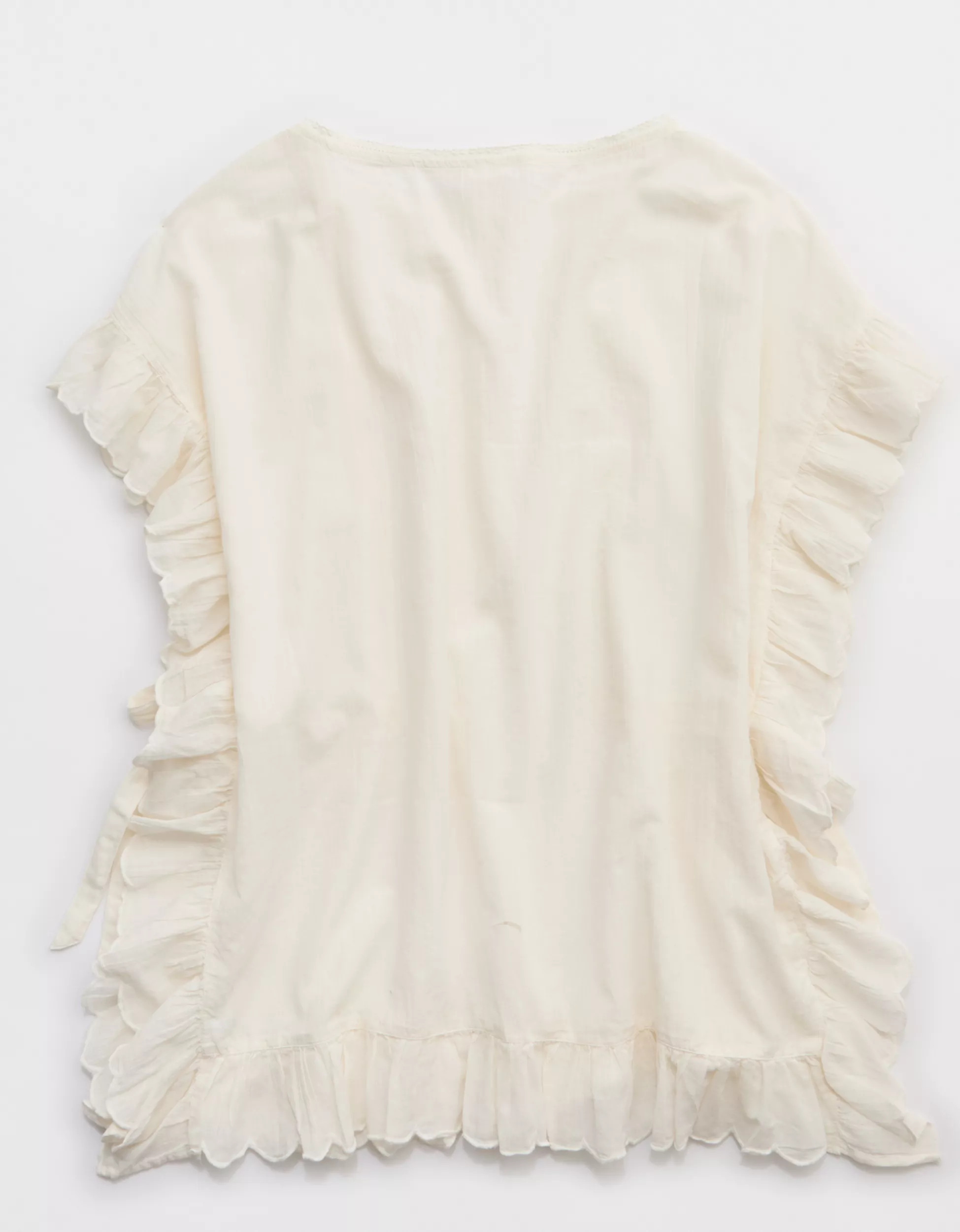 Aerie Embroidered Scalloped Pullover | Aerie