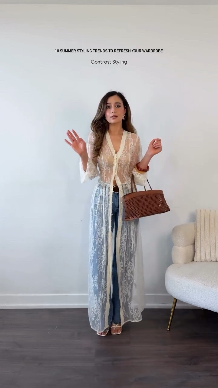 2026 summer trends ✨🔥 OMG, the lace dress top is stunning! Can be worn so many ways! Loving everything fringe at the moment! Pair structured tops with fluid skirts to create interest. The red asymmetrical skirt WOW! Paired satin blue skirt with a lace scarf to create the most stunning summer look! I am OBSESSED. The last look WOW this one was a surprise! Looks so great for everyday wear or pair with a bikini for a resort look! 

#styleguide #stylingtips #2026trends #itgirlstyle #ootd

#LTKsummer #LTKstyletip #LTKdresses