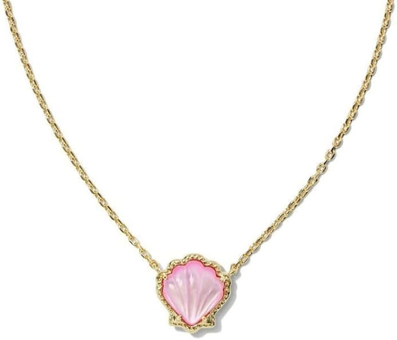 Shell Pendant Necklace in Gold, 18K Gold Plated Shell Pendant, Shell Necklace Jewelry for Women, ... | Amazon (US)