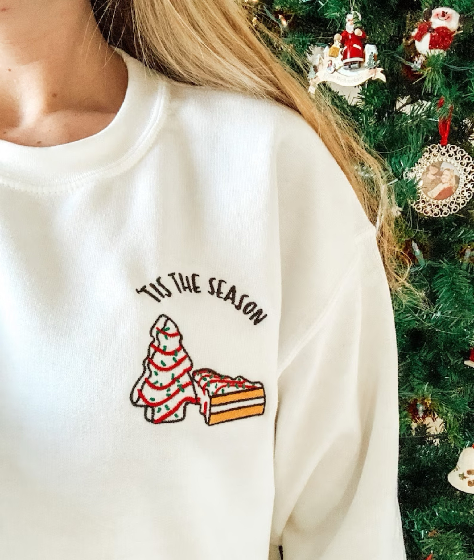 Embroidered Christmas Tree Cake Tis The Season Sweatshirt, Retro Christmas Tree Cake, Embroidered Christmas Crewneck, Christmas Tree Cake 

#LTKunder50 #LTKHoliday #LTKSeasonal