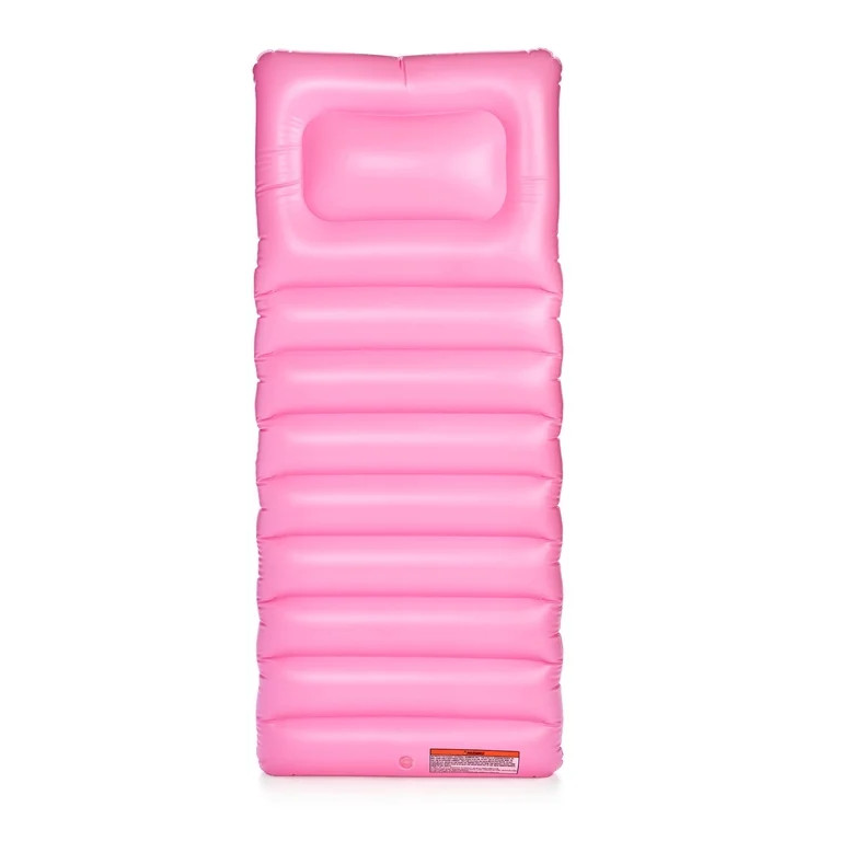 Float Life by FUNBOY Pink & White Striped Palm Pool Float Lounger, Oversized Design, Adults or ki... | Walmart (US)