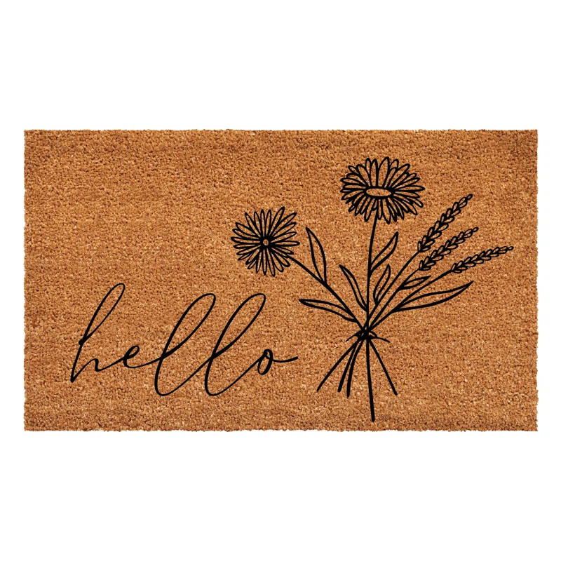 Trinx Cange Wildflower Bouquet Non-Slip Indoor and Outdoor Door Mat "& Reviews" | Wayfair | Wayfair North America