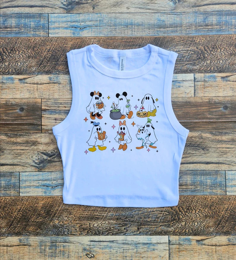 Halloween Mickey and Friends Crop, Disney Ghost Baby Tee, Pluto Donald Minnie Not so Scary, Disne... | Etsy (US)