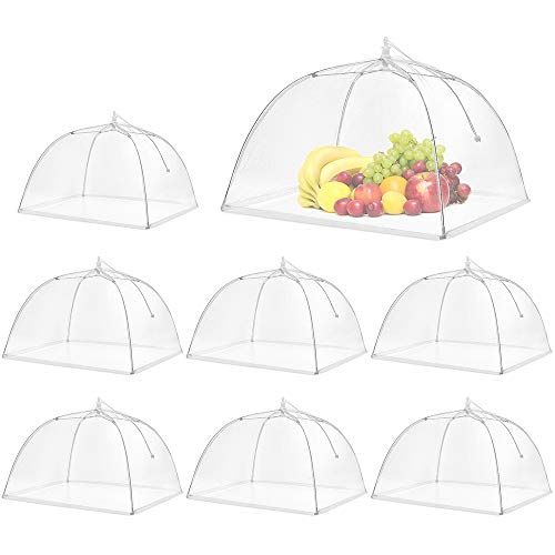 Pop-Up Mesh Screen Food Cover Tent Umbrella, SPANLA 8 Pack Food Cover Net for Outdoors, Screen Tents | Amazon (US)