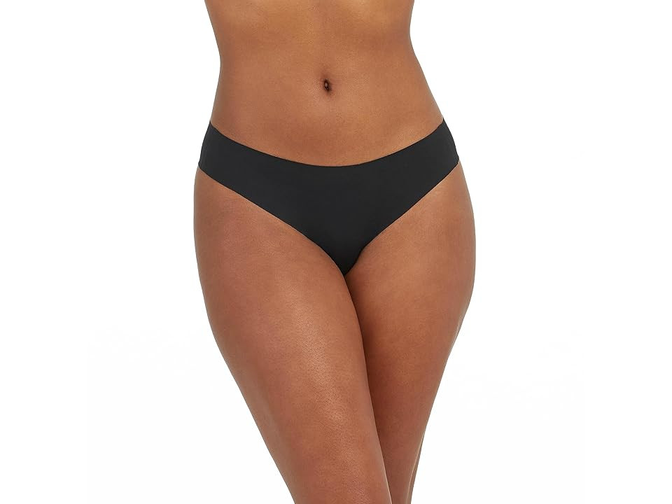 Spanx Fit-to-You Thong Women's Underwear Very Black Plus (1X-3X), Cotton/Elastane/Nylon | Zappos