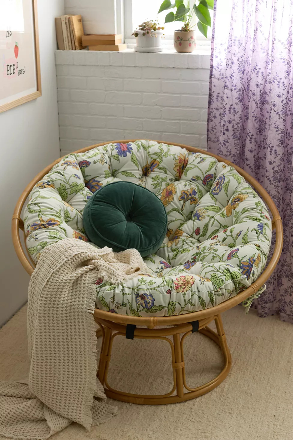 Papasan Rattan Chair & Cushion Set | Urban Outfitters (US and RoW)