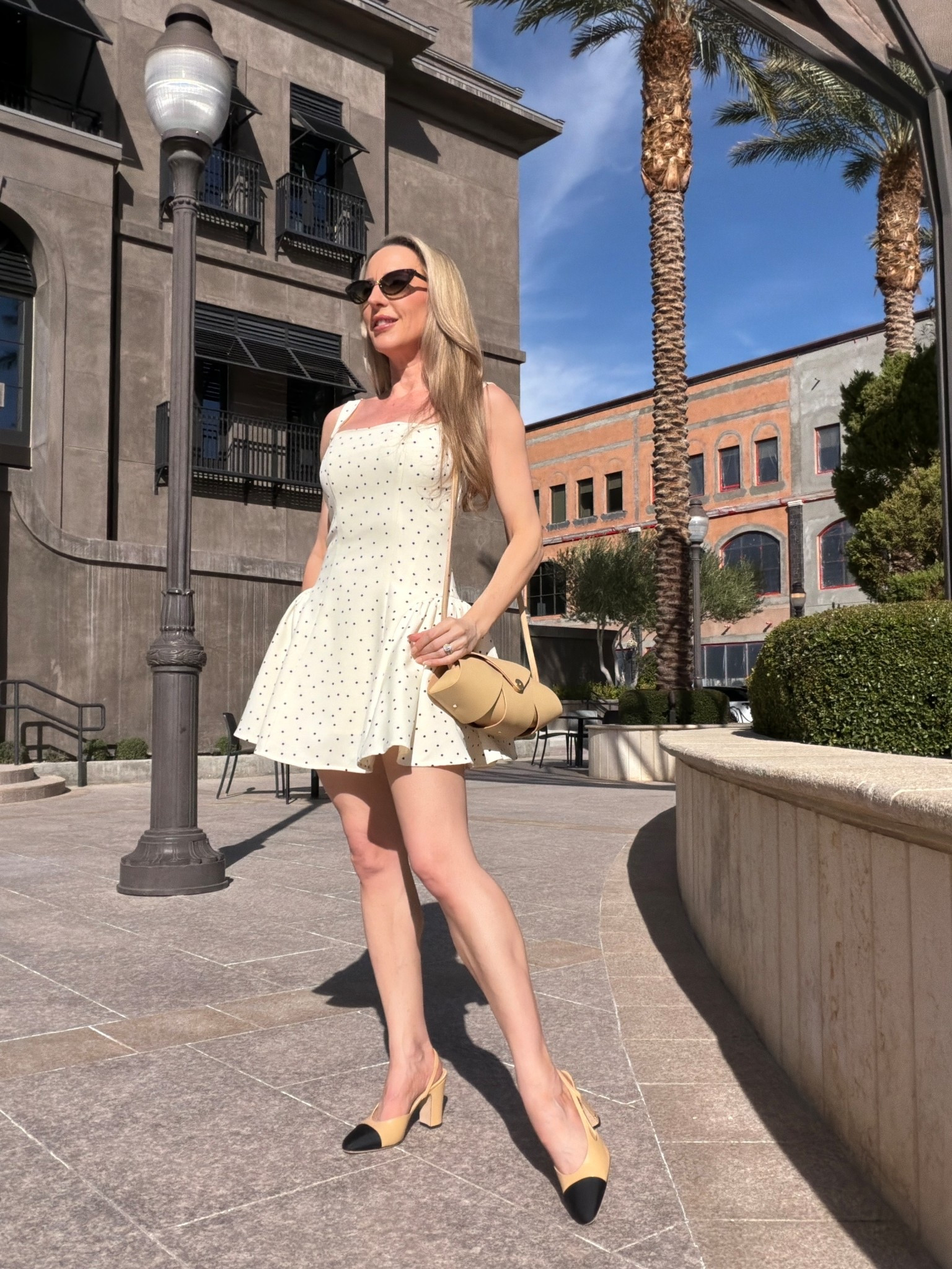 #sponsored Spring dress trend - Revolve polka dot mini dress under $100! Styling with a handmade shoulder bag, Chanel slingback heels and Morgenthal Frederic’s sunglasses #quietluxury @Revolve #revolvepartner

#LTKspringtrends #LTKootd #LTKSeasonal