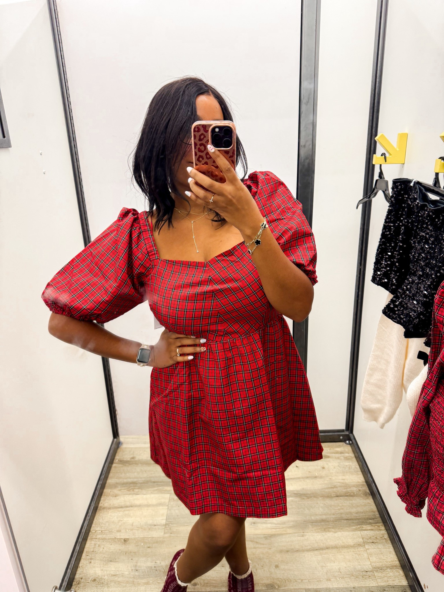 In love with this holiday plaid dress!! Fits true to size and you can step into it to put it on!! 

#LTKMidsize #LTKStyleTip #LTKHoliday