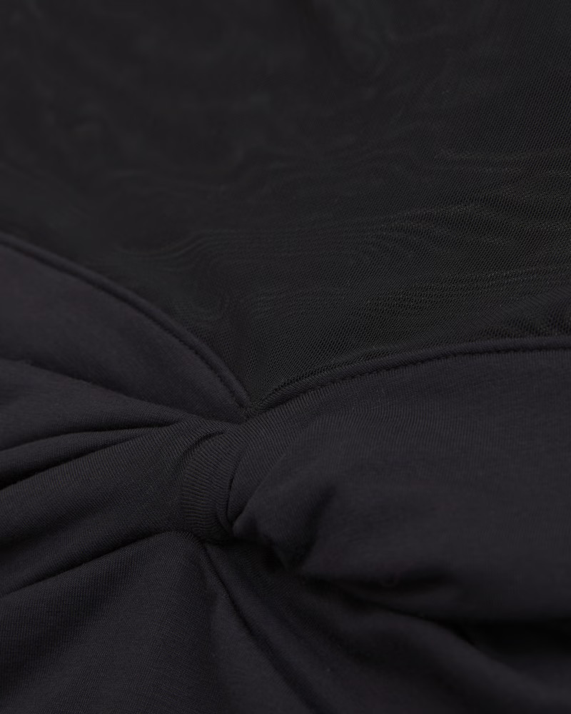 Long-Sleeve Twist Mesh Bodysuit | Abercrombie & Fitch (US)
