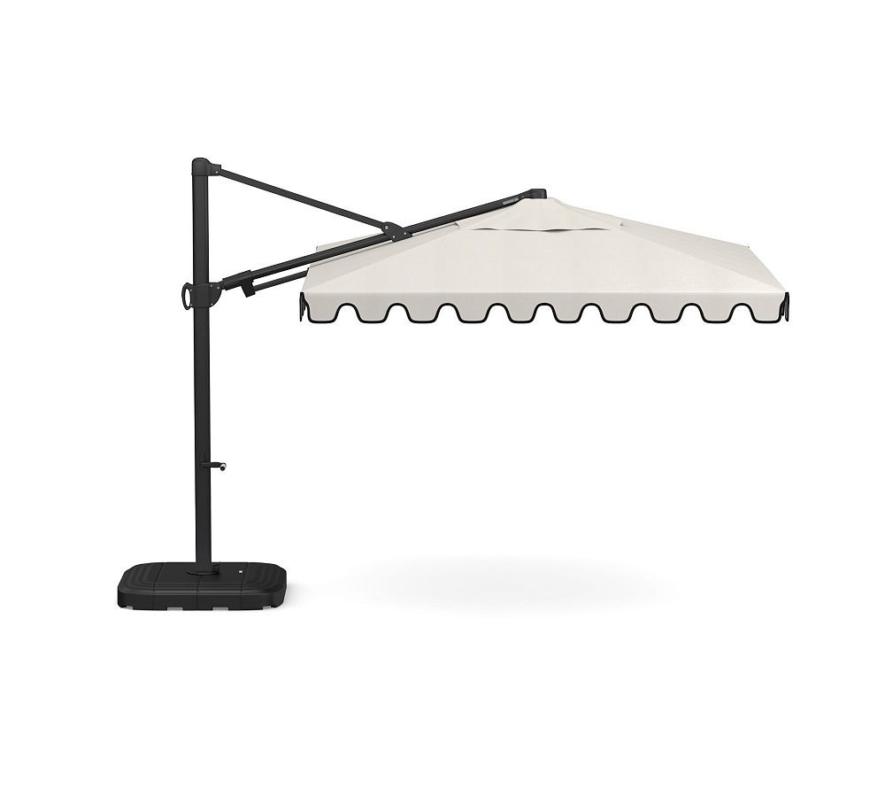 Premium 10' Square Portofino Cantilever Outdoor Patio Umbrella - Rustproof Aluminum Frame with Ba... | Pottery Barn (US)
