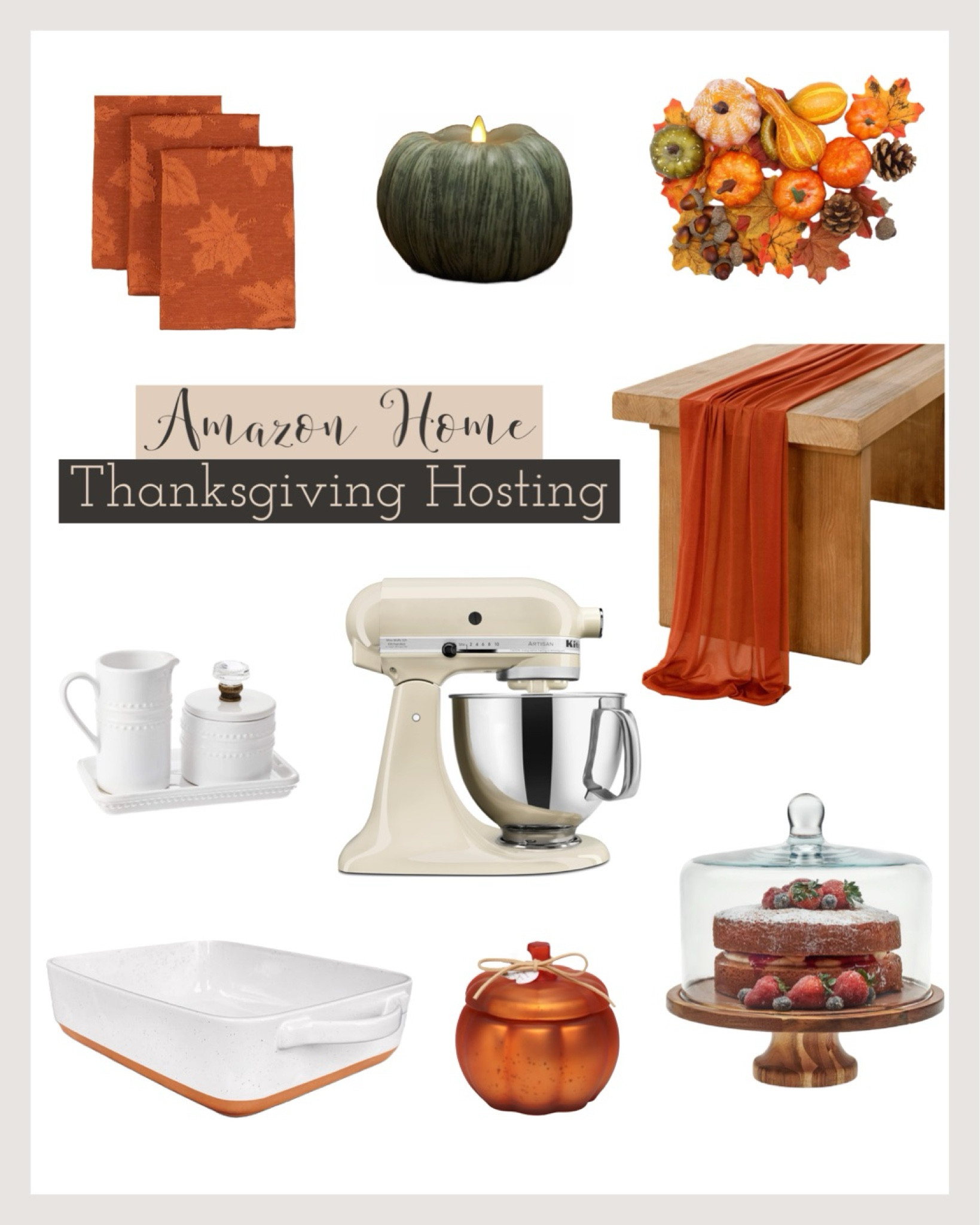 Thanksgiving hosting essentials @AmazonHome
🔑 Thanksgiving tablescape, Thanksgiving decor, baking dish, mixer, serving plate, 

#LTKhome #LTKHoliday #LTKparties