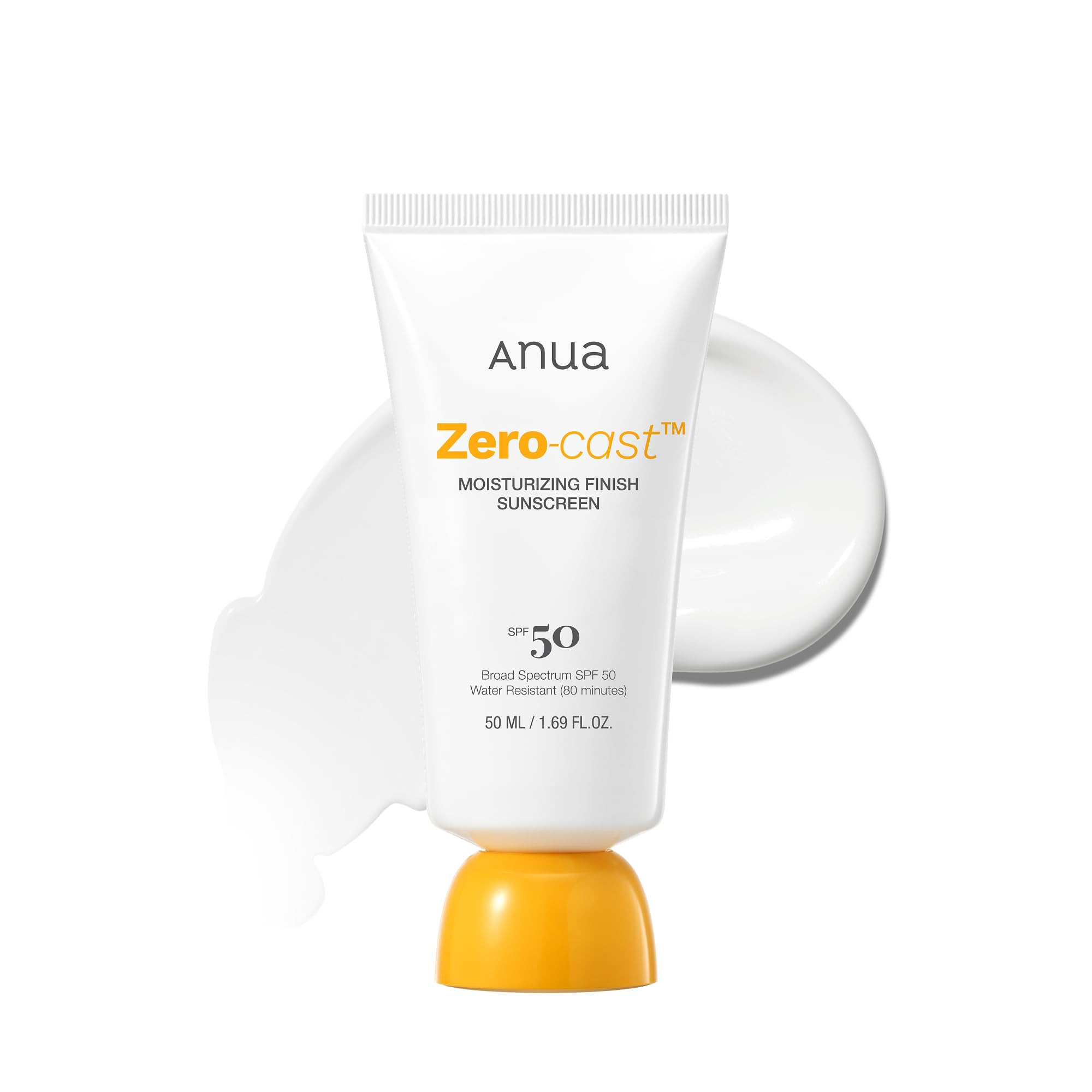 Anua Zero-Cast Moisturizing Finish Sunscreen,SPF 50, Glow Natural Sunscreen,No White Cast, Hyalur... | Amazon (US)