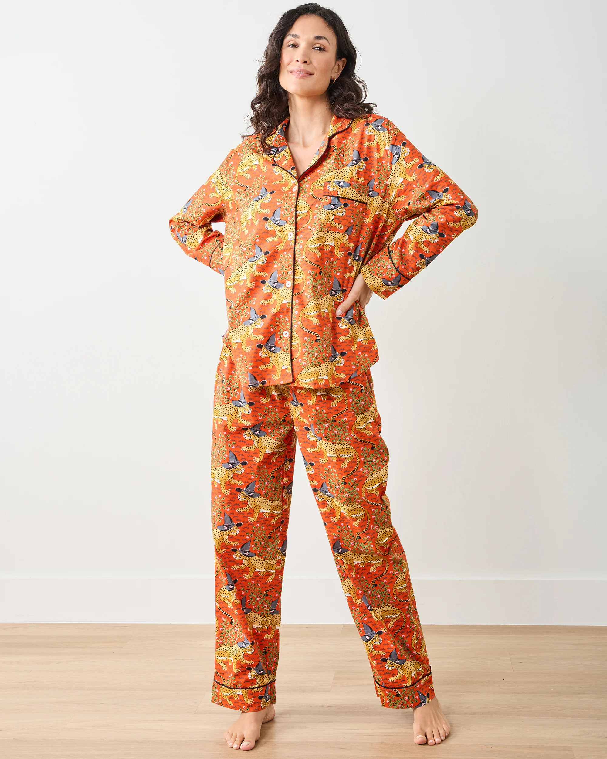 Witchy Bagheera - Long PJ Set - Pumpkin Spice | Printfresh