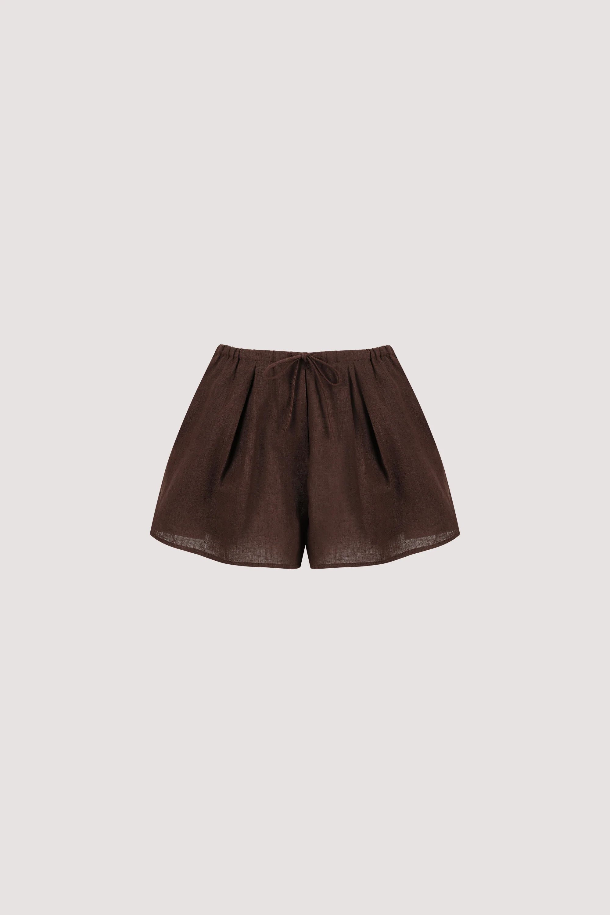HELENA COCOA LINEN SHORT | DISSH