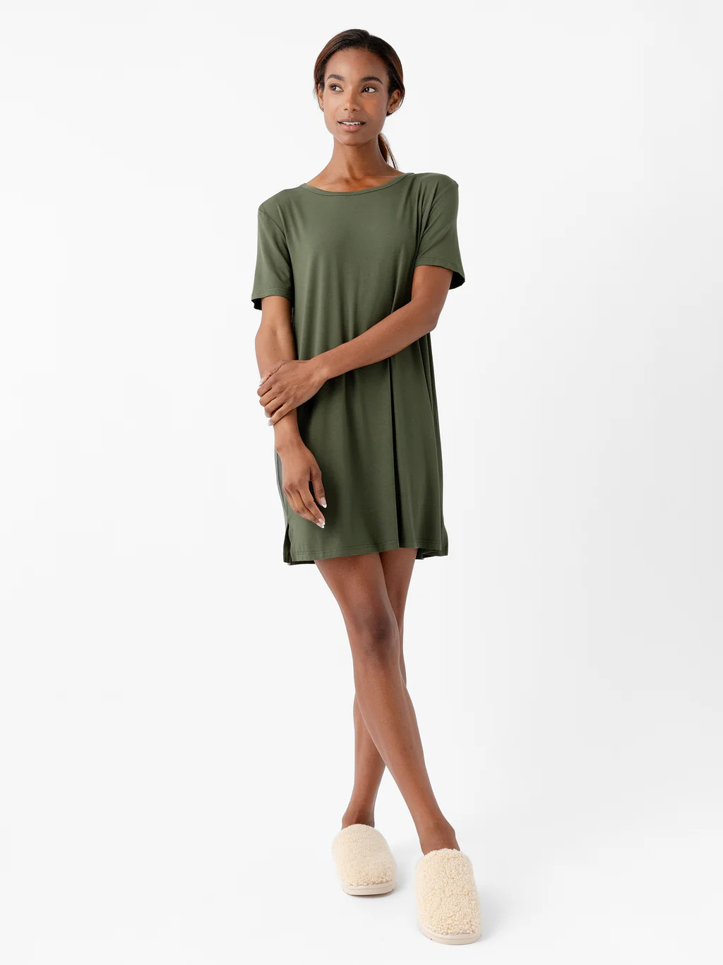 Women's Bamboo Stretch Knit Sleep Dress | Cozy Earth