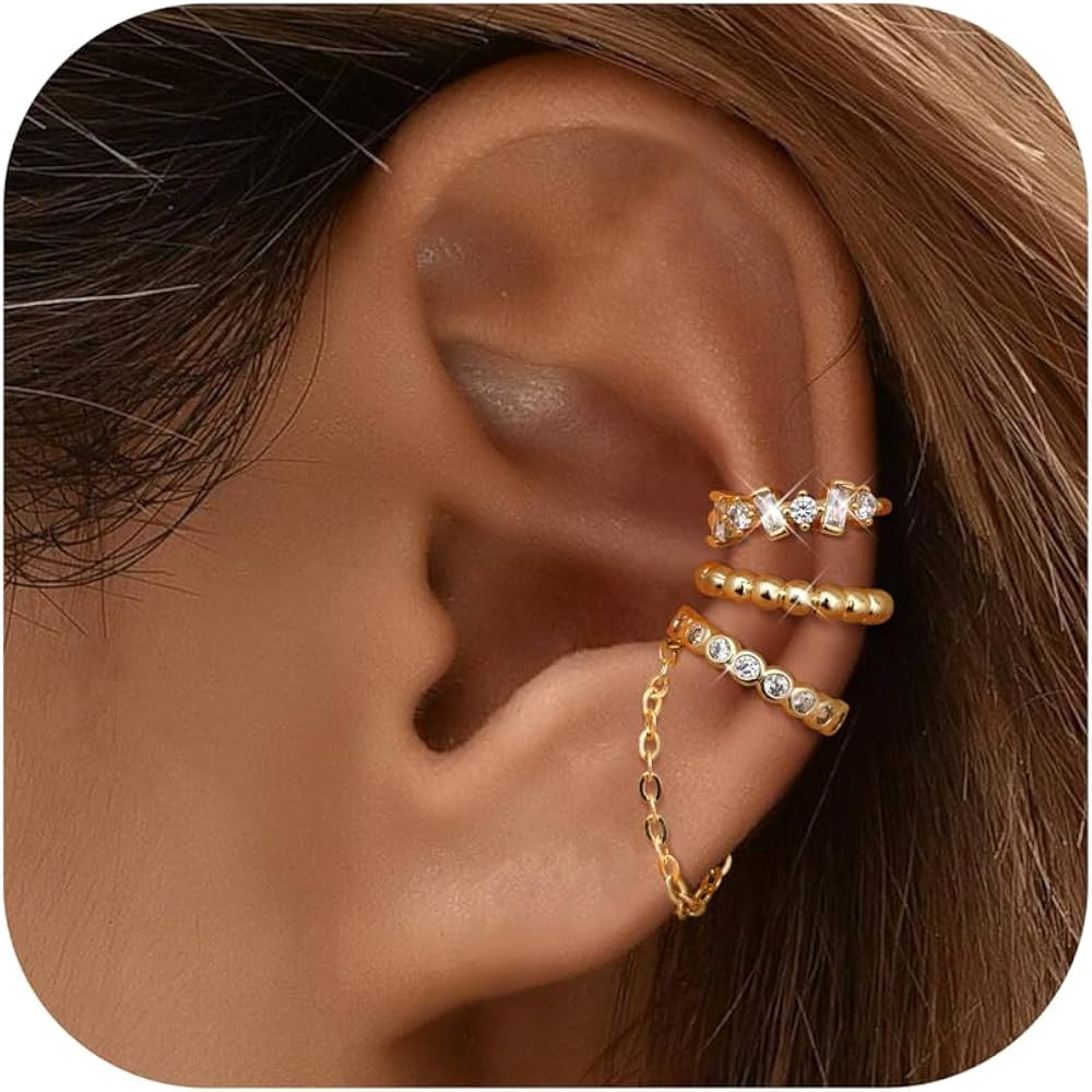 Dochais Ear Cuff Earrings for Women Non Piercing 14K Gold Plated Ear Cuff for Non Pierced Ears Cl... | Amazon (US)